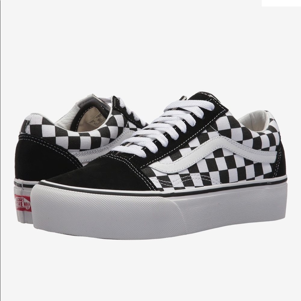 Vans old schooled platform - black and white checkered